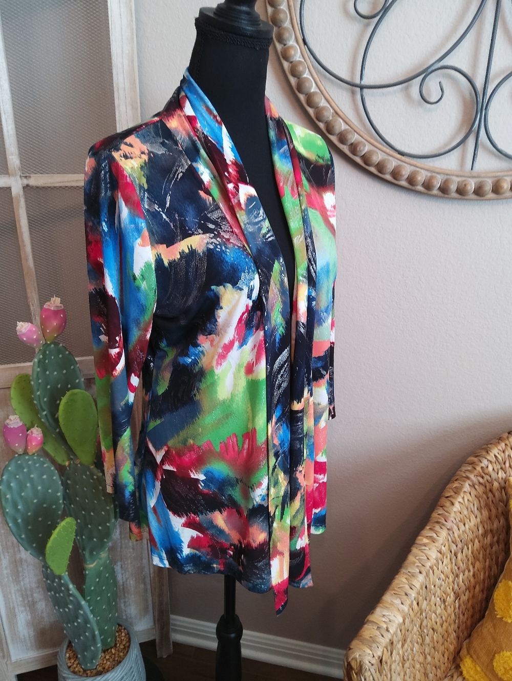 Peter Nygård Multicolor Abstract Drape Cardigan - Picture 4 of 9